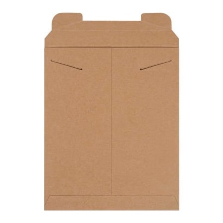 The Packaging Wholesalers Stayflats Tab Lock Mailers, 11"W x 13-1/2"L, Kraft, 100/Pack ENVRM3SFK